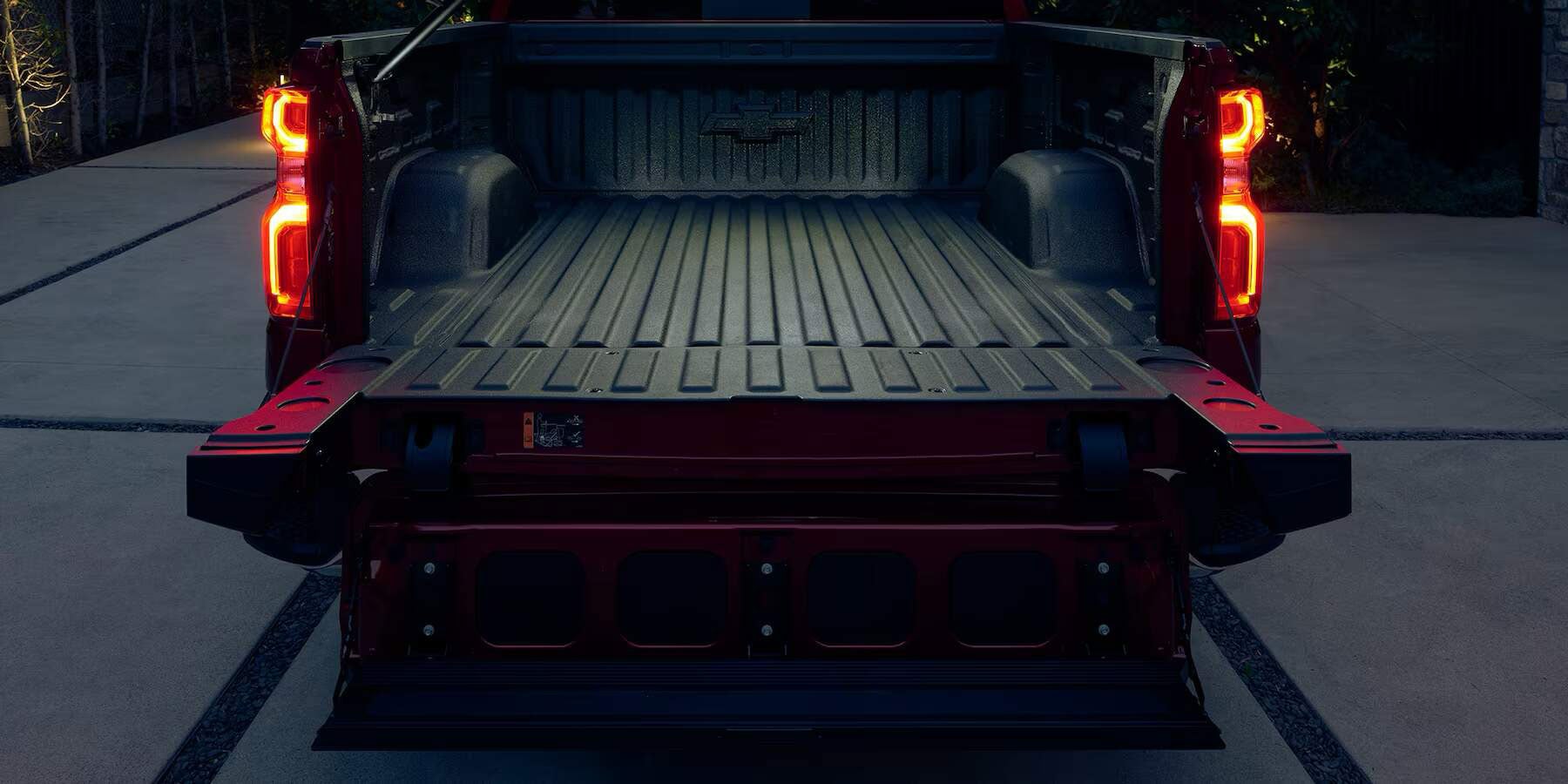 back of a truckbed